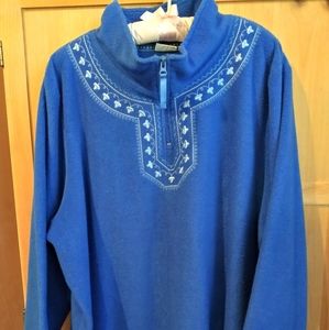 90s Cozy fleece feel zippered collar sweat shirt